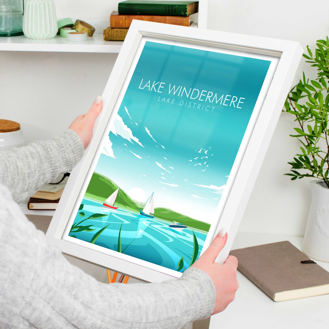 Lake Windermere Print, Lake District Landscape - Image 4