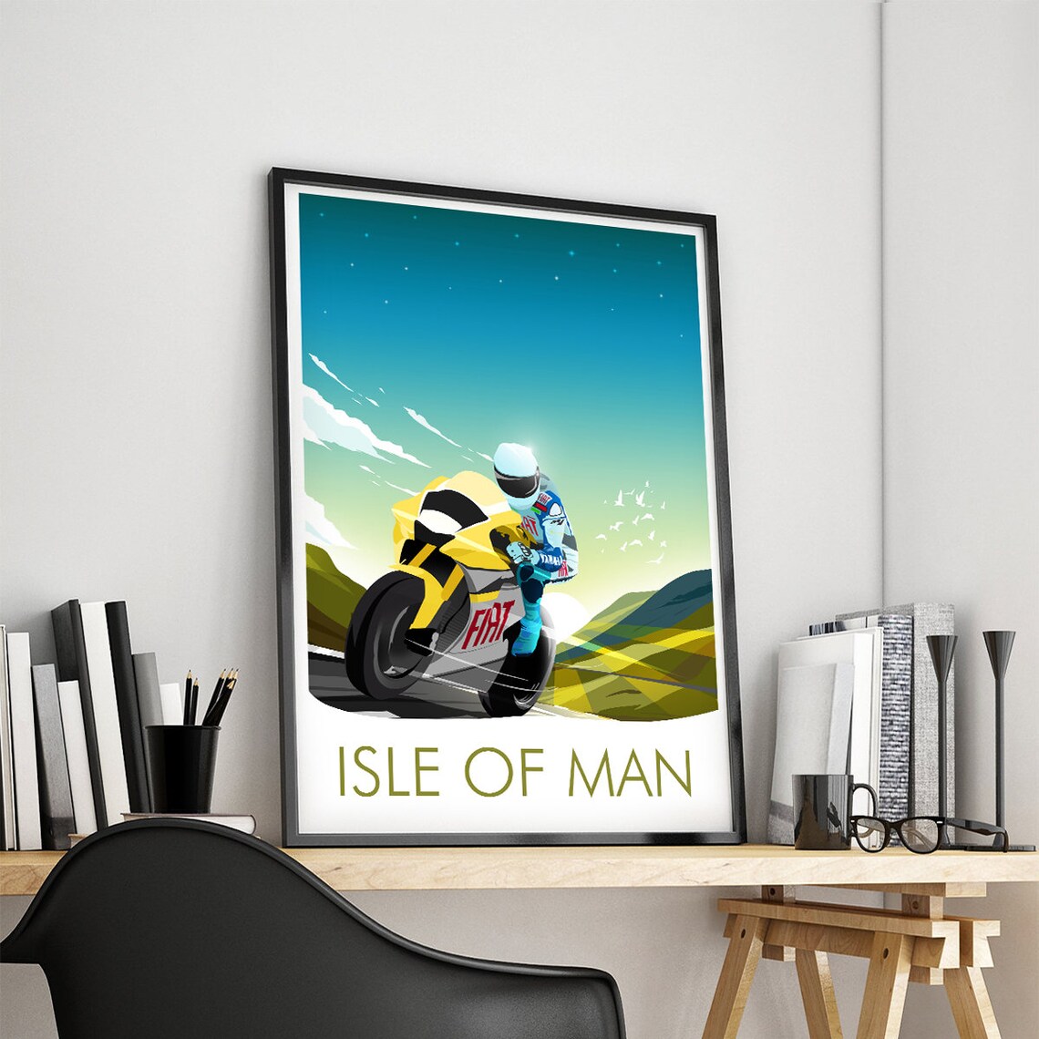 Isle of Man Travel Poster, Place Name Print - Image 3