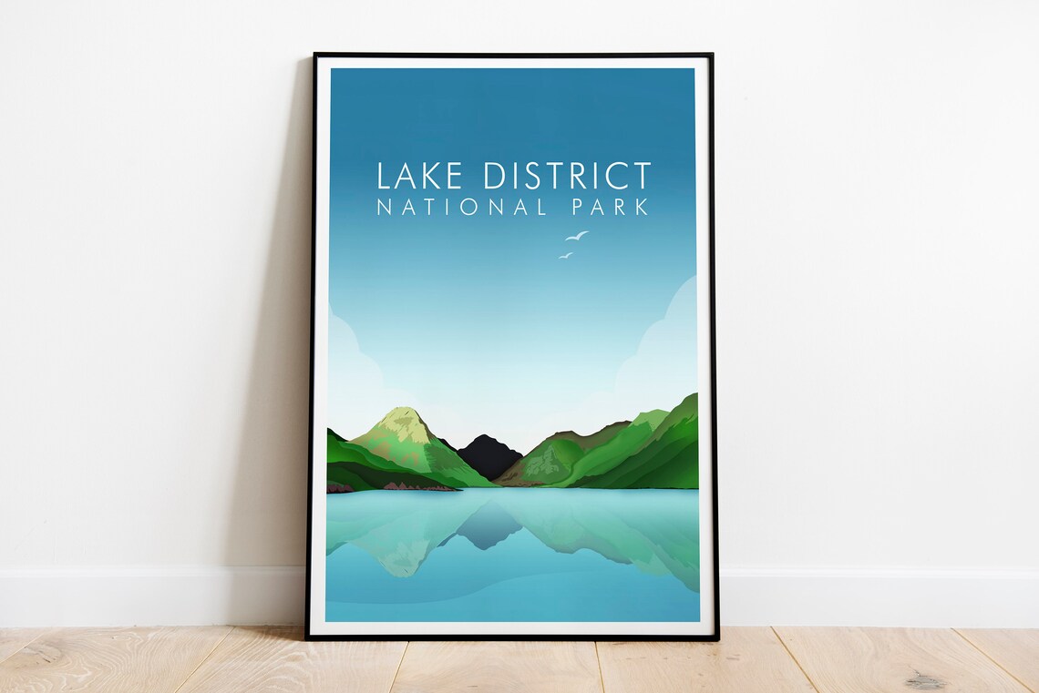Lake District Art Print, Nature Landscape - Image 2