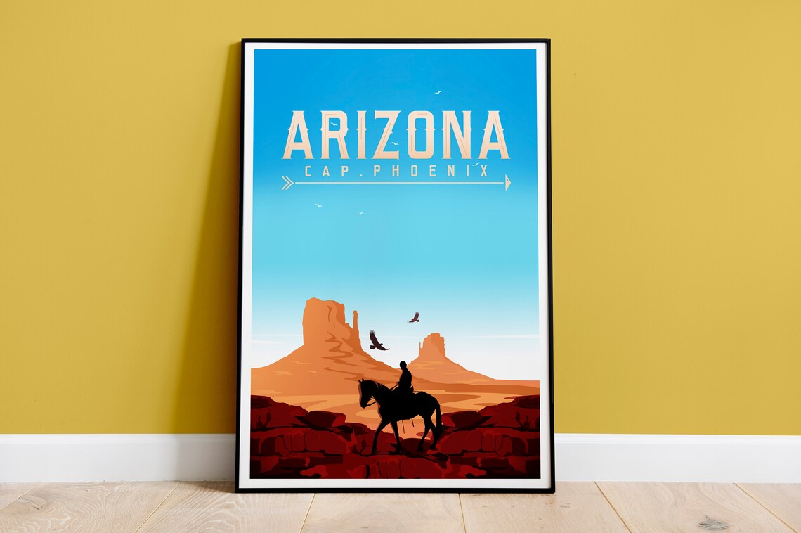 Arizona Travel Print, Monument Valley Travel Poster