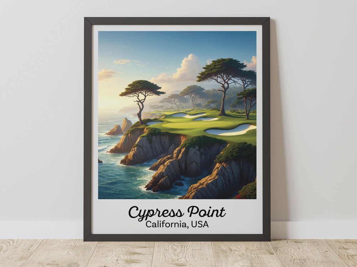 Cypress Point Golf Course, Vintage Travel Poster