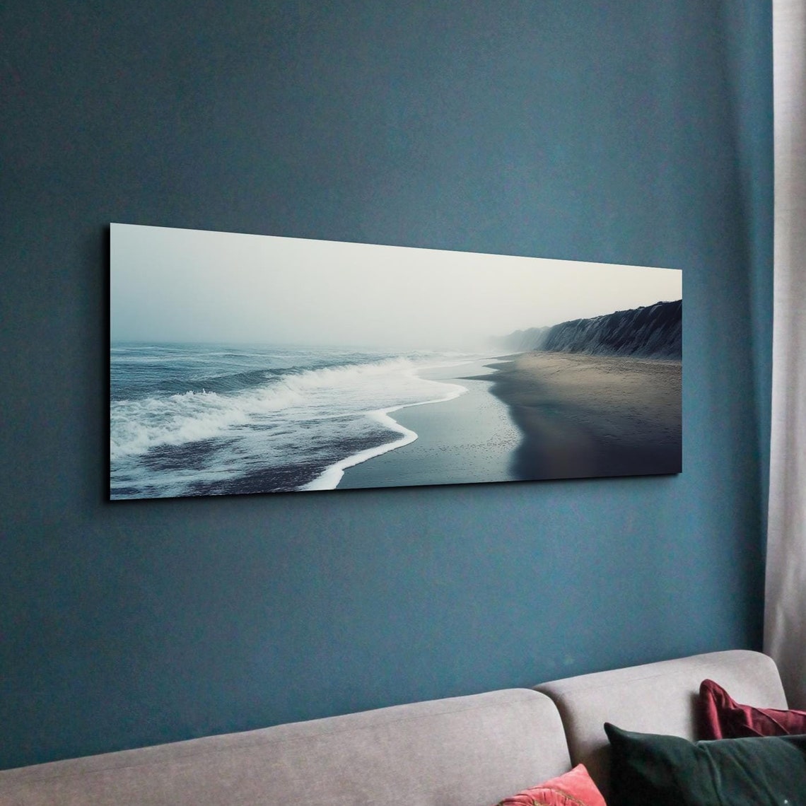 Moody Beach Panoramic Art Print
