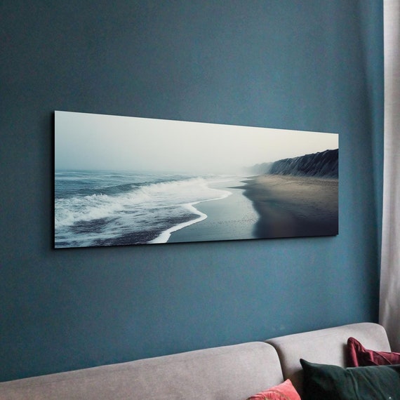 Moody Beach Panoramic Art Print