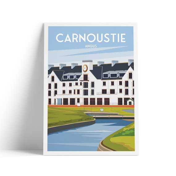 Carnoustie Angus Golf Course Hotel Links Scotland Sports Art Poster
