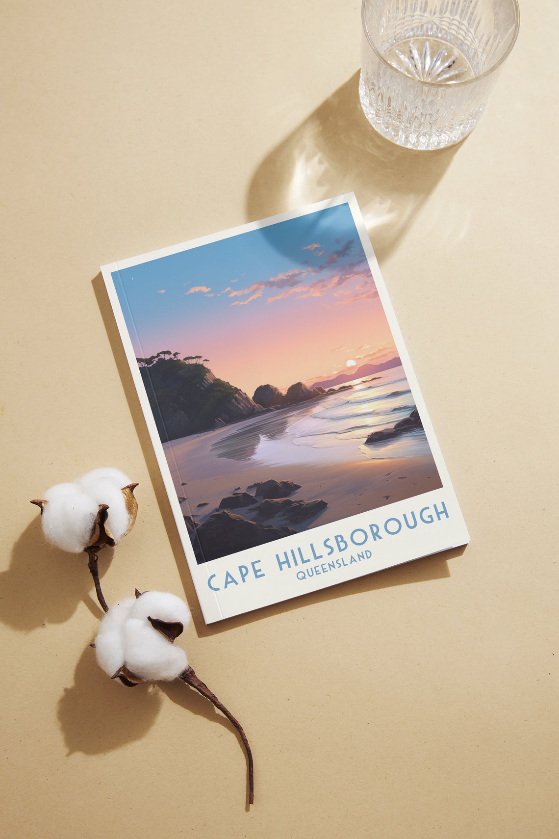 Cape Hillsborough Queensland Rocky Beach Sunset Travel Poster - Image 2