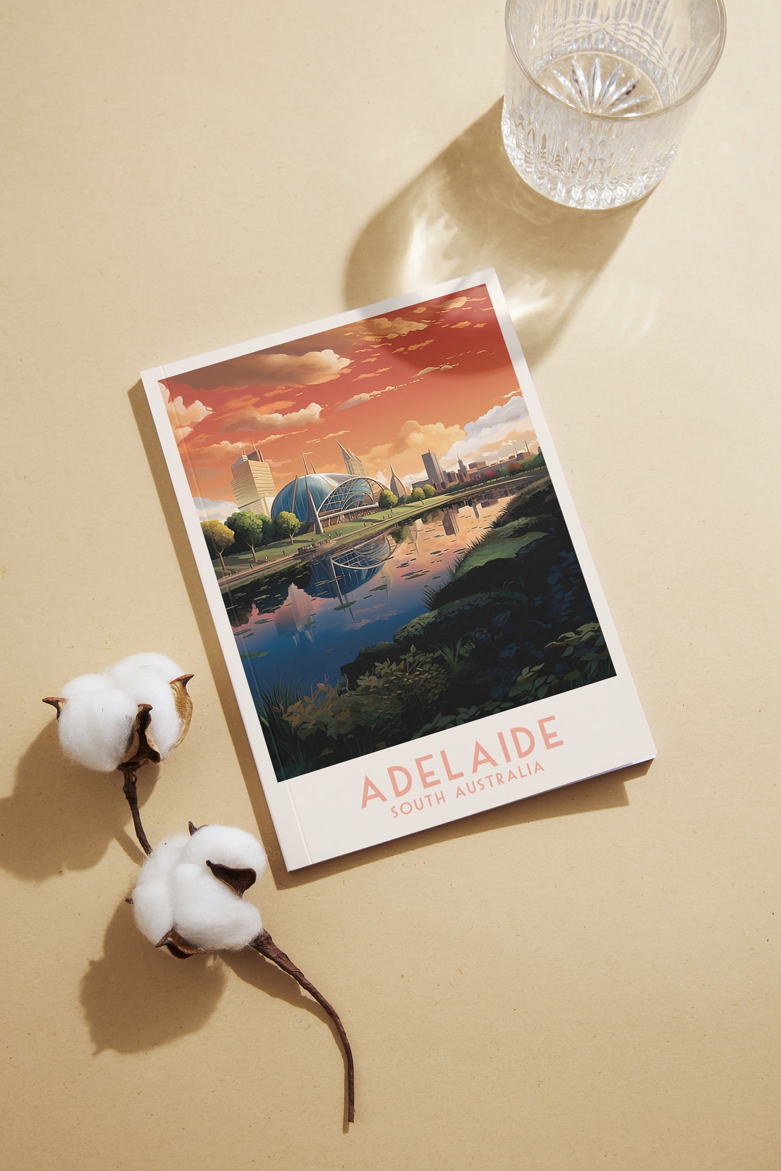 Adelaide South Australia River Torrens Sunset Vintage Travel Poster - Image 4