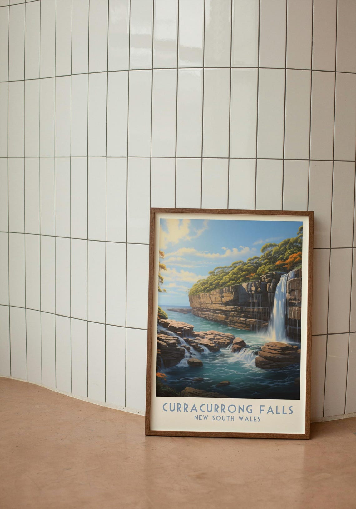 Curracurrong Falls Coastal Waterfall New South Wales Travel Poster - Image 4