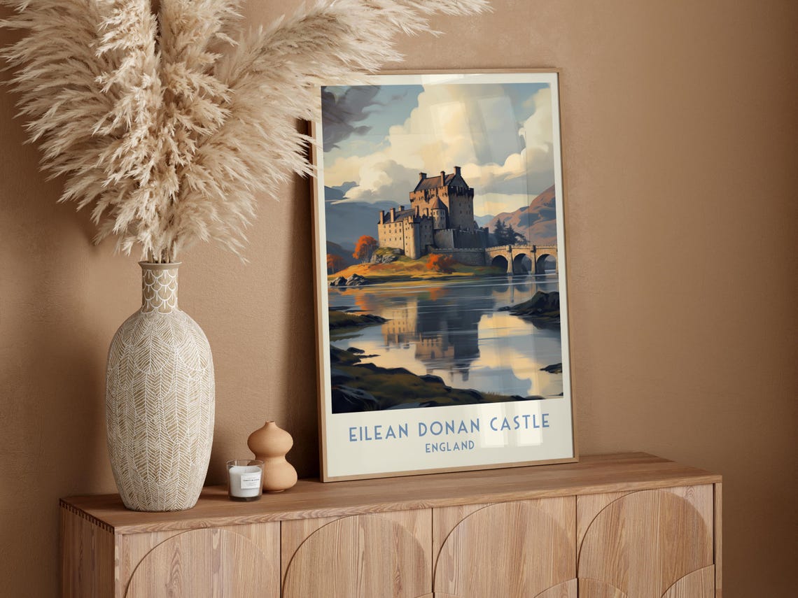 Eilean Donan Castle Highland Reflection Scotland Travel Poster - Image 4