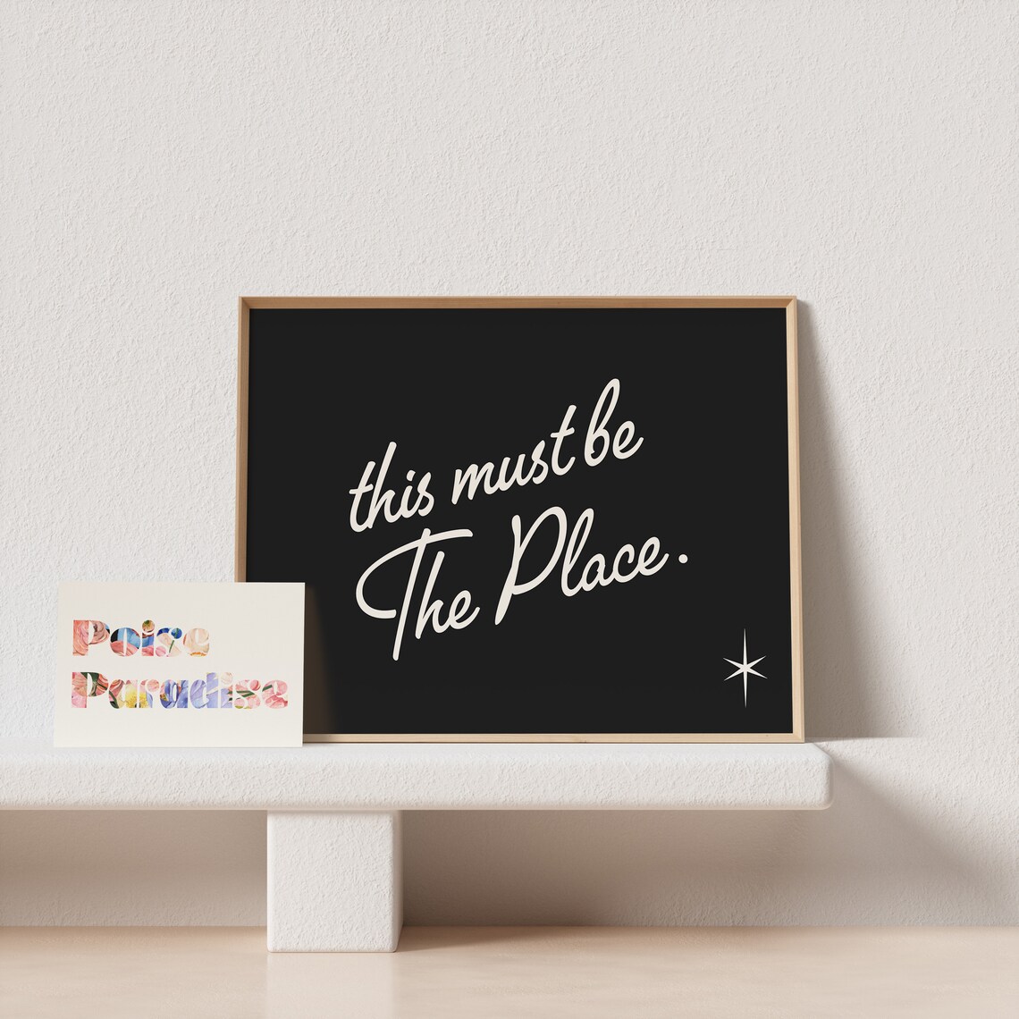 This Must Be The Place Retro Typography Poster - Image 4