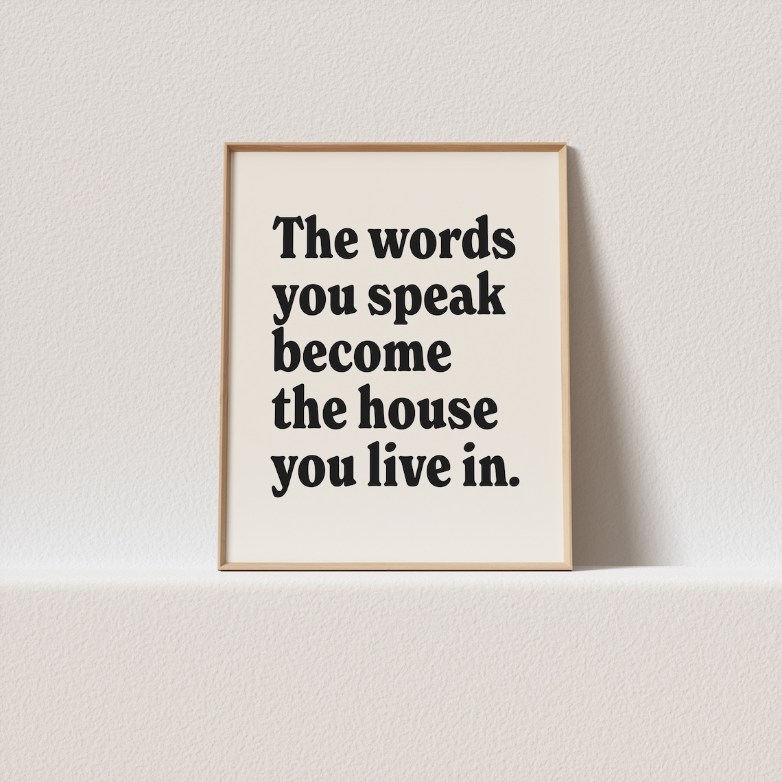The Words You Speak Retro Poster, Vintage Quote Print