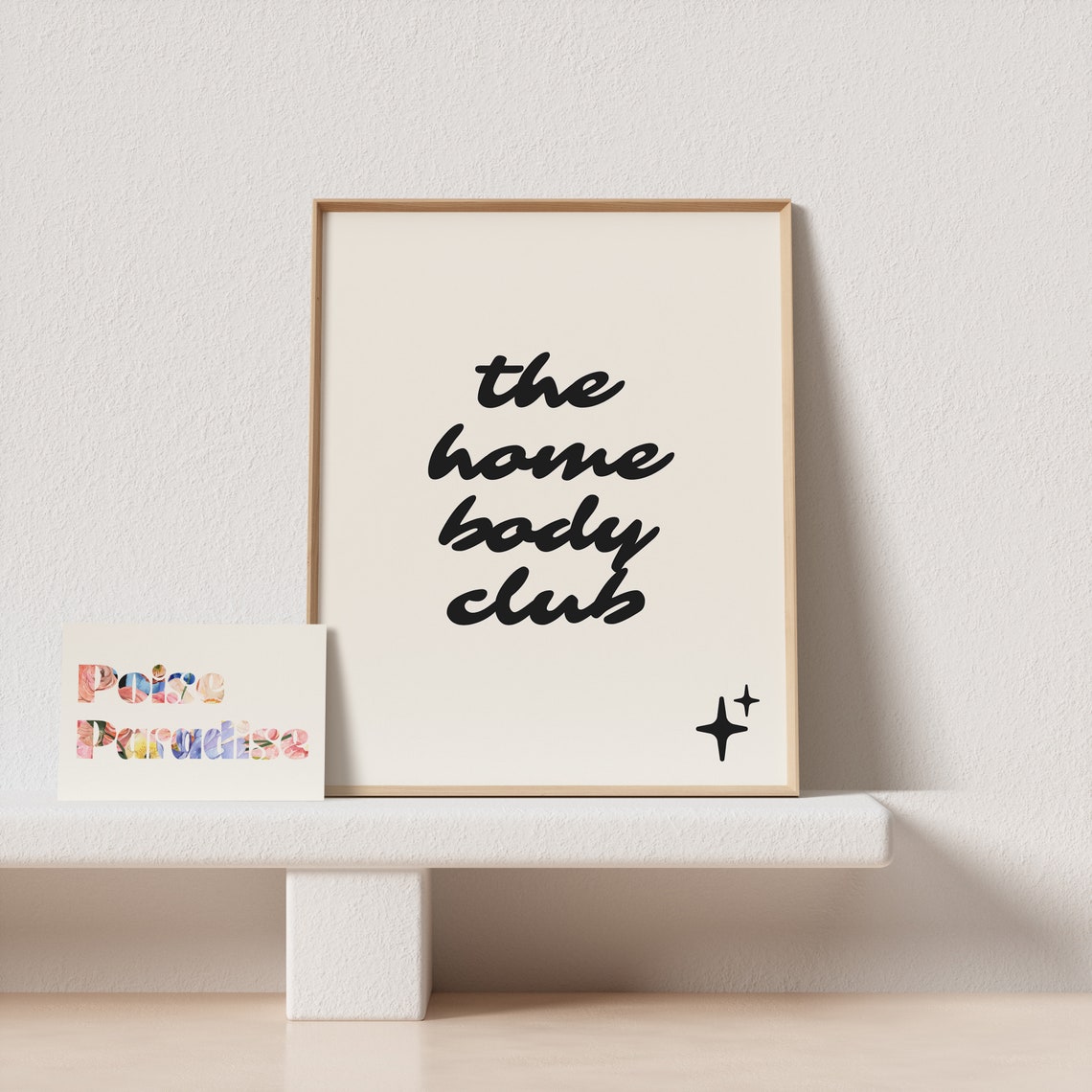 The Home Body Club Handwritten Script Sparkle Quote Wall Poster - Image 4
