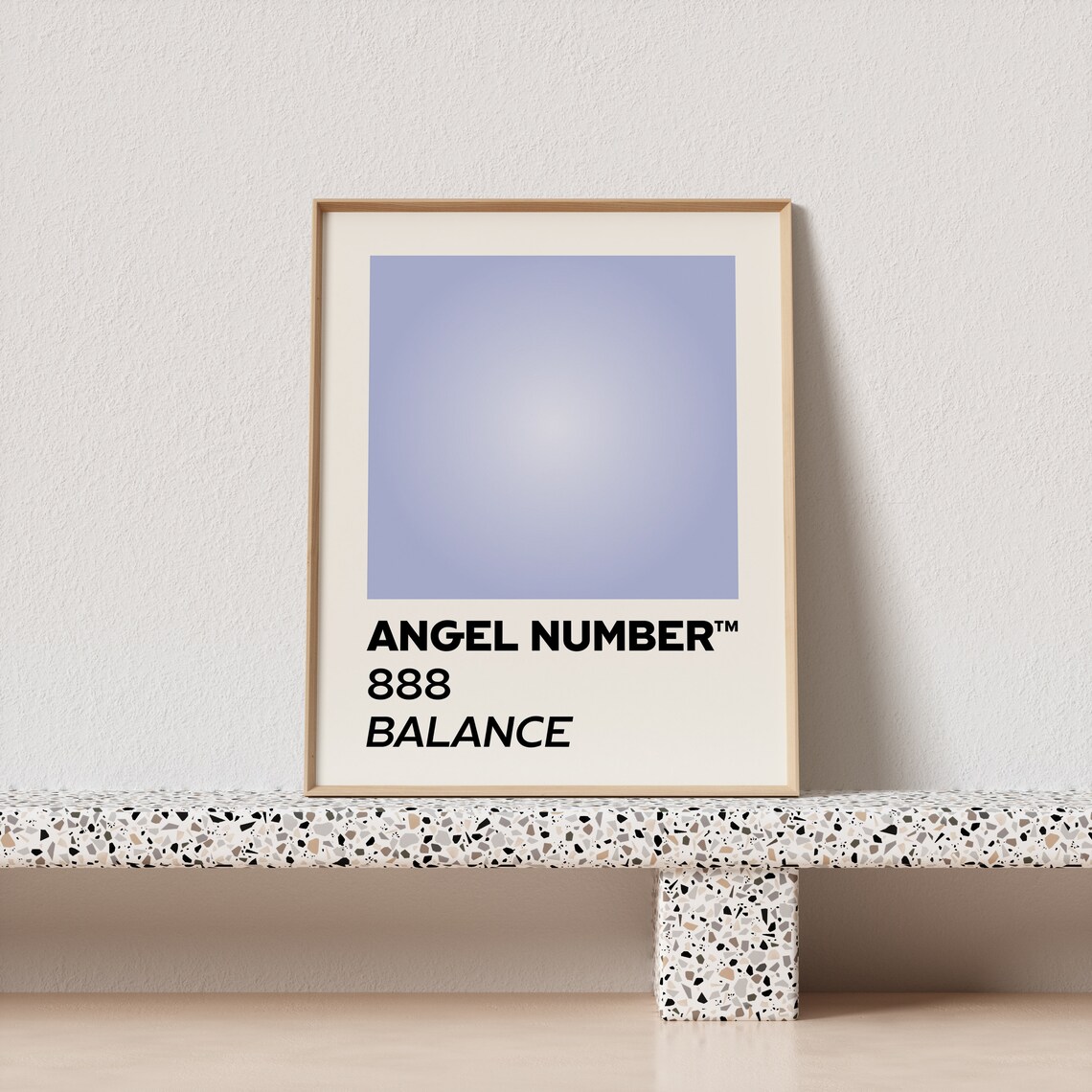Angel Number 888 Balance Aura Gradient Spiritual Quote Art Poster - Image 2