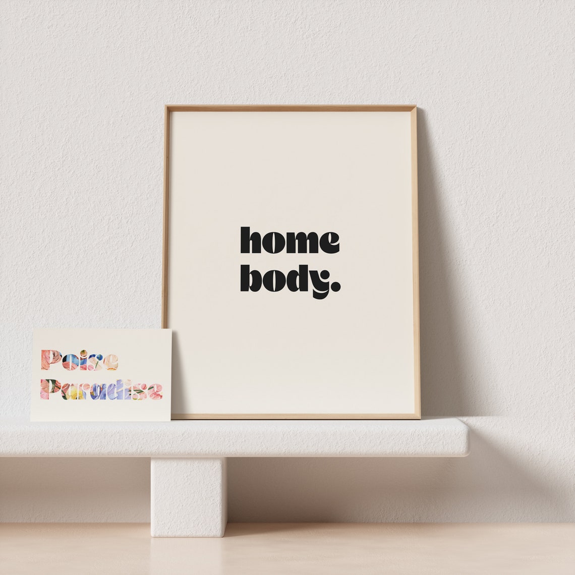 Home Body Groovy Lowercase Bold Typography Retro Quote Poster - Image 4