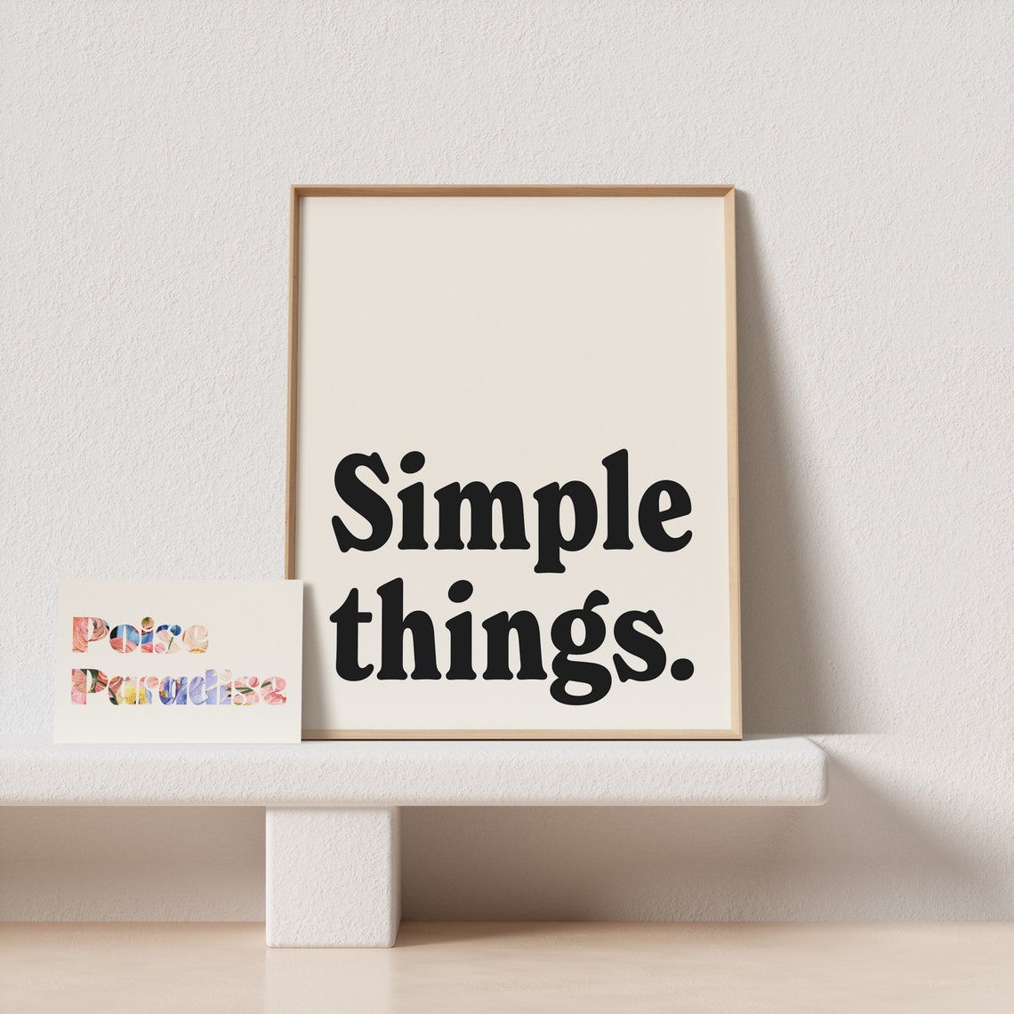 Simple Things Minimal Serif Quote Poster for Slow Living Homes - Image 4