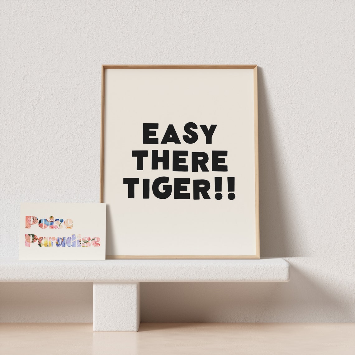 Easy There Tiger Funny Bold Poster with Retro Exclamation Style - Image 4