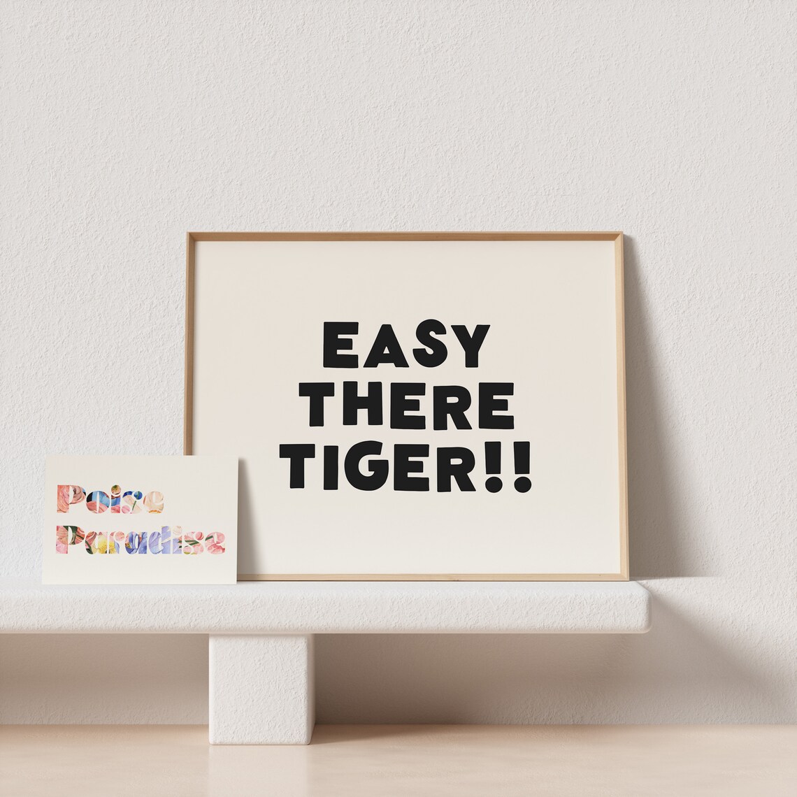 Quirky Tiger Typography Art Print, Horizontal Layout - Image 4