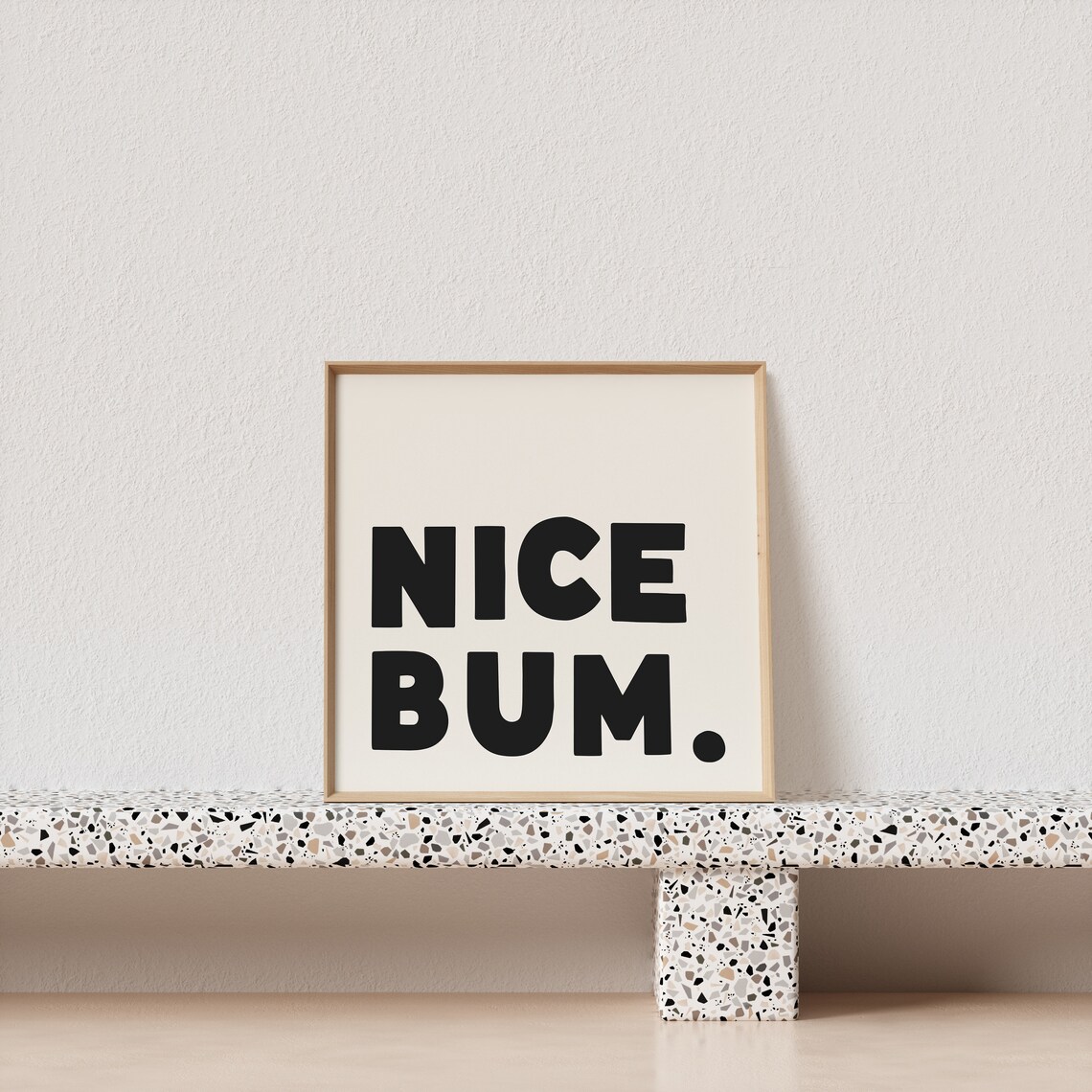 Nice Bum Quirky Typography Bathroom Poster Print - Image 2