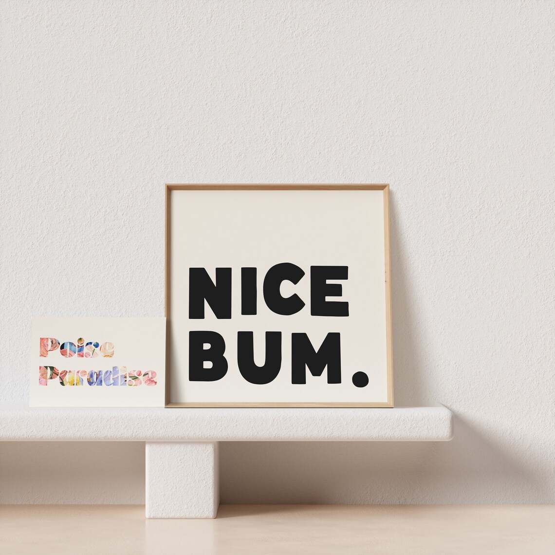 Nice Bum Quirky Typography Bathroom Poster Print - Image 3