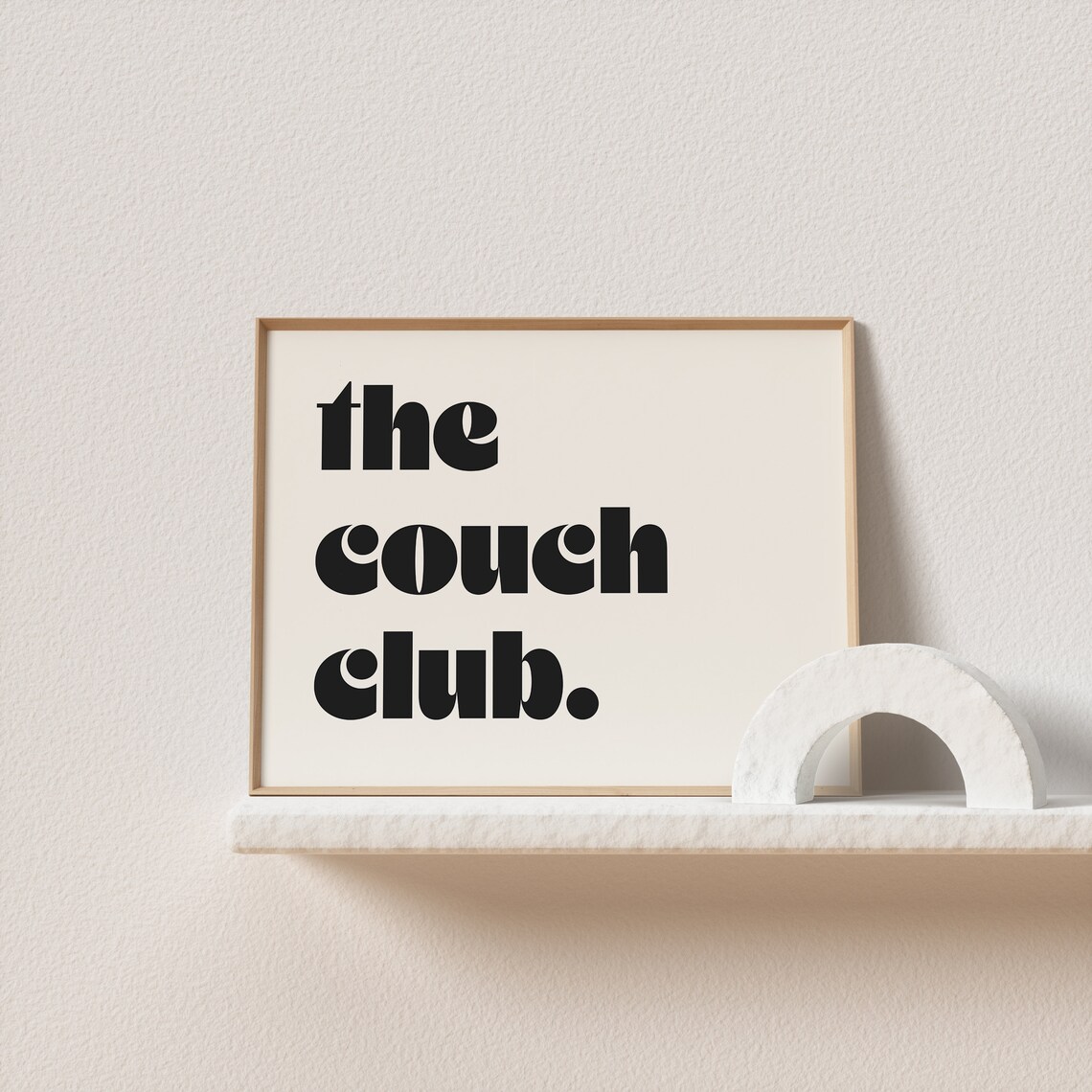 The Couch Club Retro Art Print, 70s Typography - Image 2