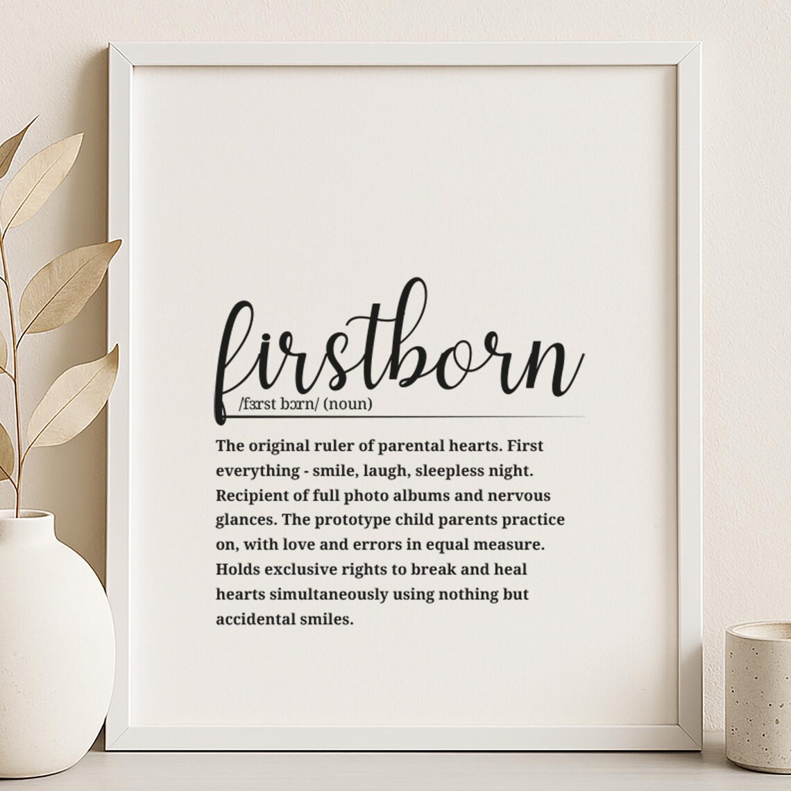 Funny Firstborn Definition Dictionary Humor Poster Oldest Child Gift - Image 6