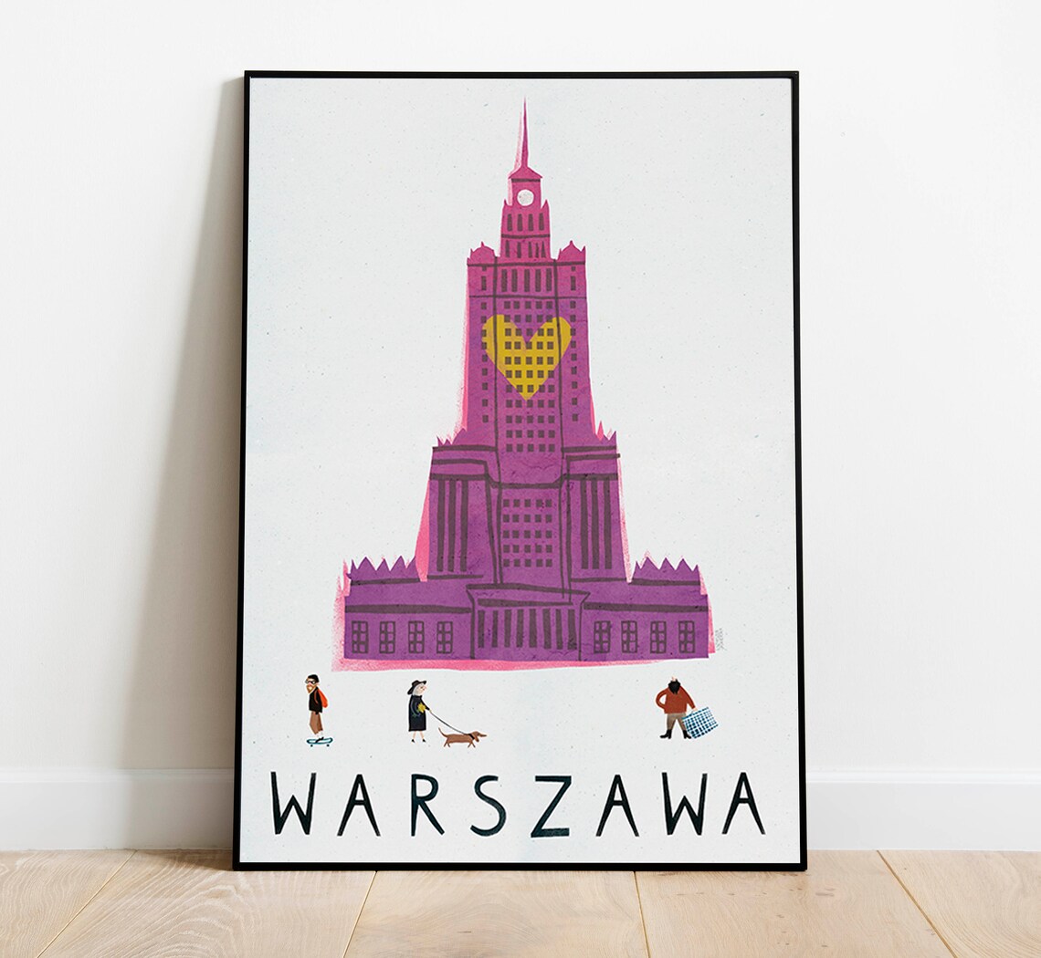 Warsaw Polska Boho Poster Print, Boho Wall Decor - Image 2