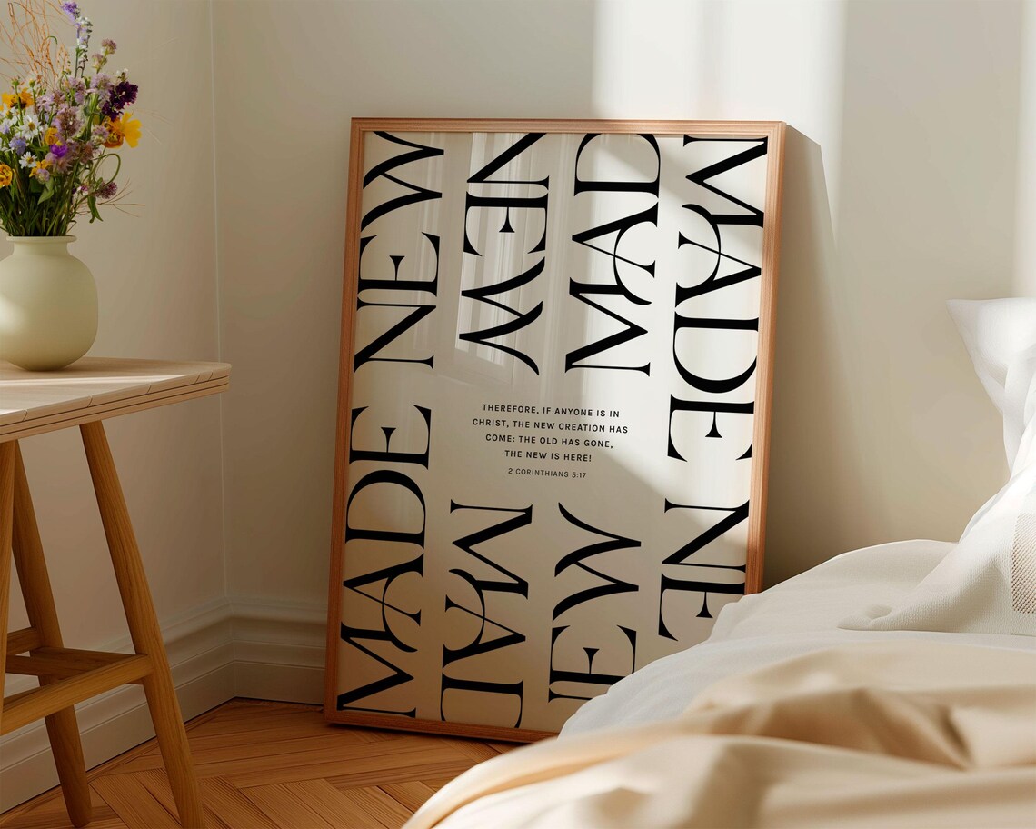 2 Corinthians 5:17 Christian Wall Art Print, Made New - Image 5