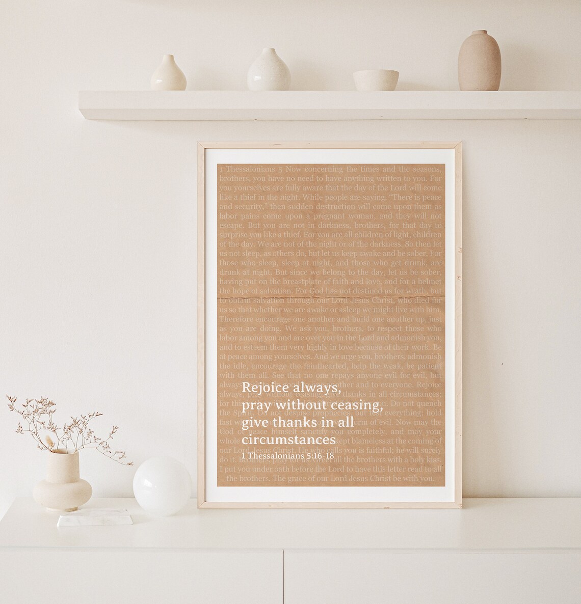 1 Thessalonians 5:16-18 Rejoice Always Pray Without Ceasing Poster Faith - Image 4