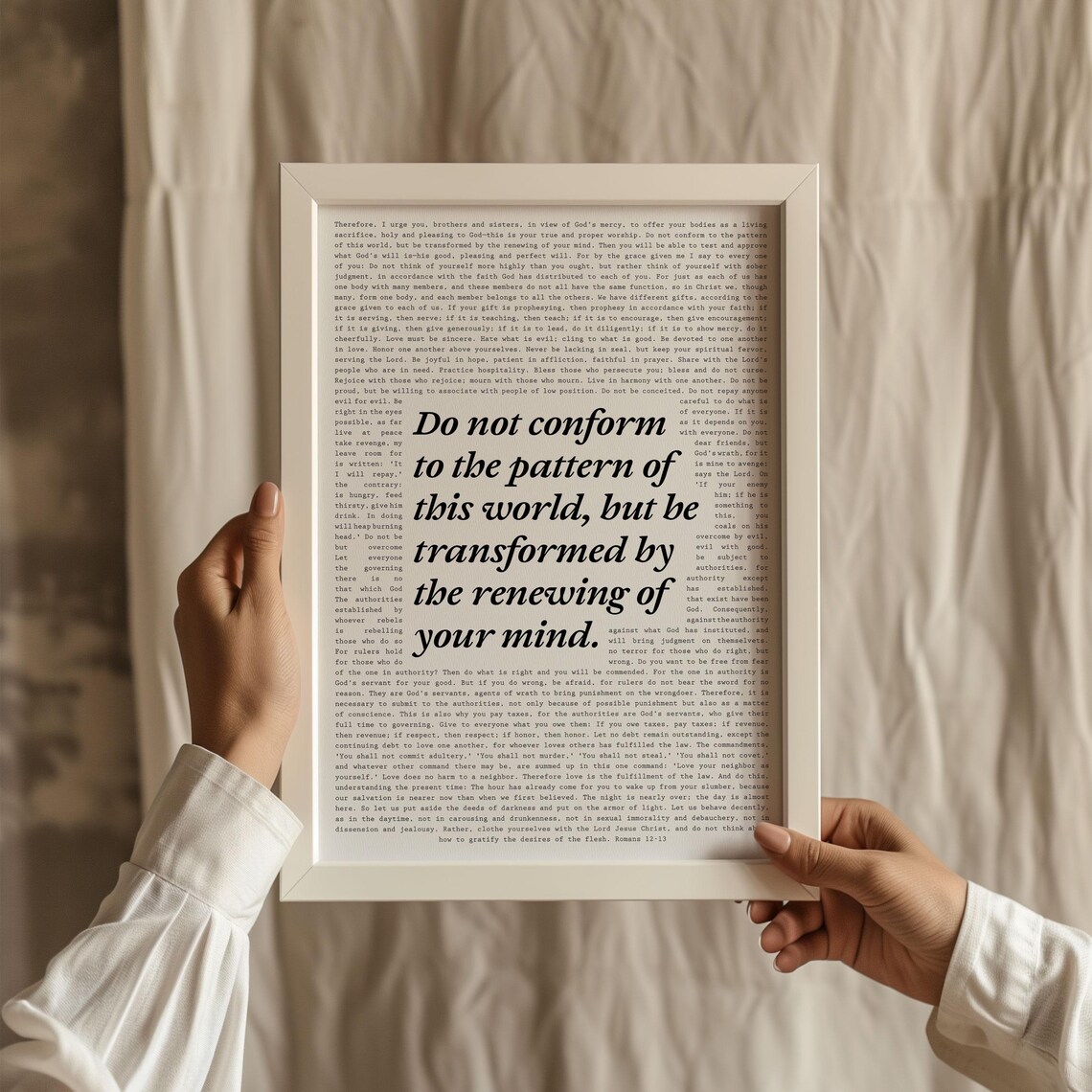 Do Not Conform To The Pattern Of This World Romans 12 2 Script Verse Poster - Image 3