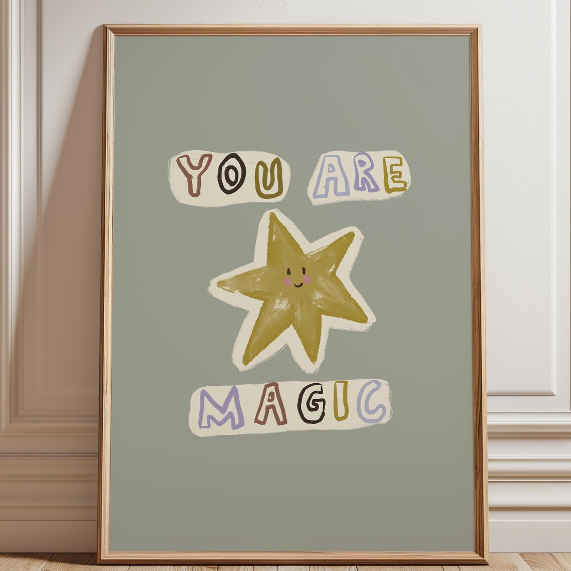 You Are Magic Print, Retro Nursery Wall Art