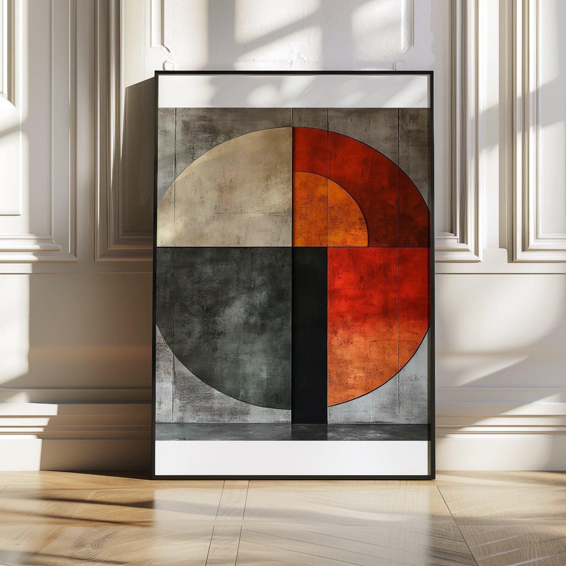 Abstract Circle Wall Art Modern Geometric Print Large Wall Dcor Minimalist Art Contemporary Home Unique Gift Idea Living Room