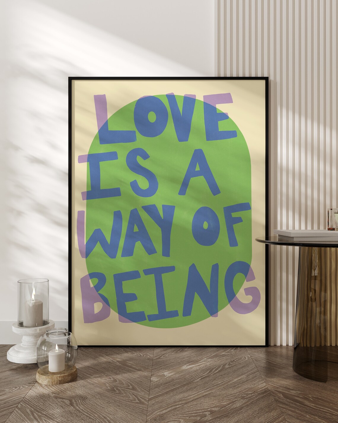 Colorful Pastel Love Is A Way of Being Poster - Image 3