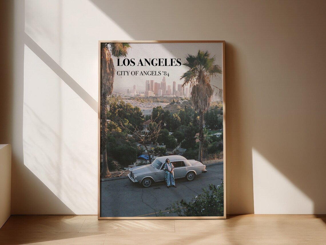 Vintage Los Angeles Retro Travel Poster Print