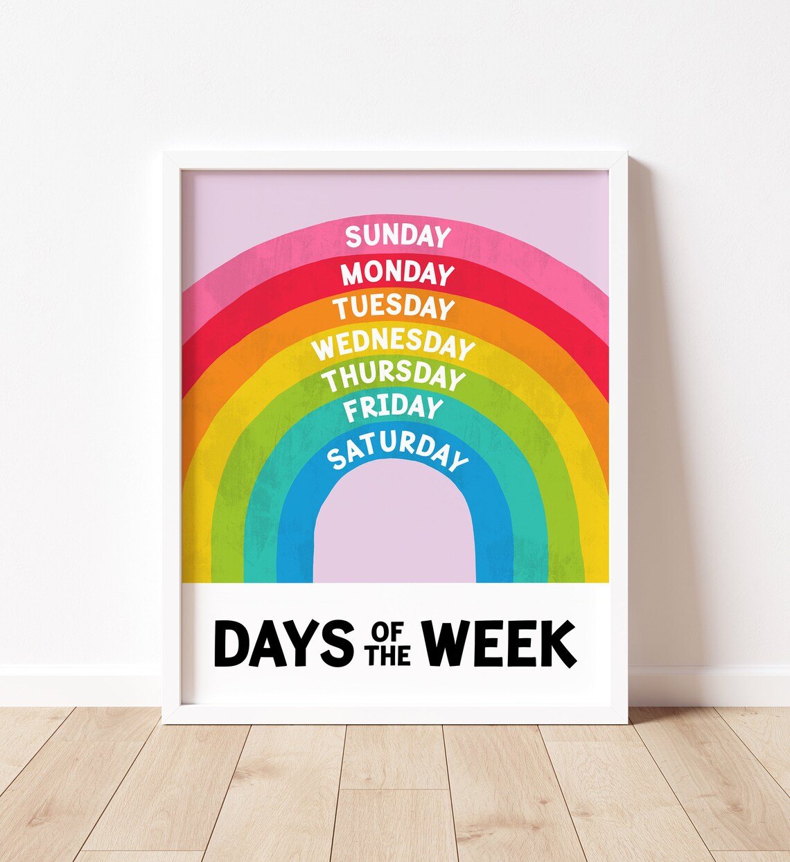 Rainbow Days of the Week Nursery Classroom Poster - Image 2