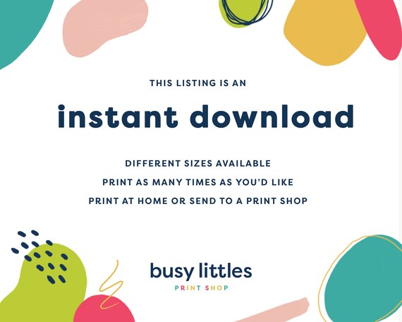 Rainbow Colors Poster, Classroom Learning Art Print