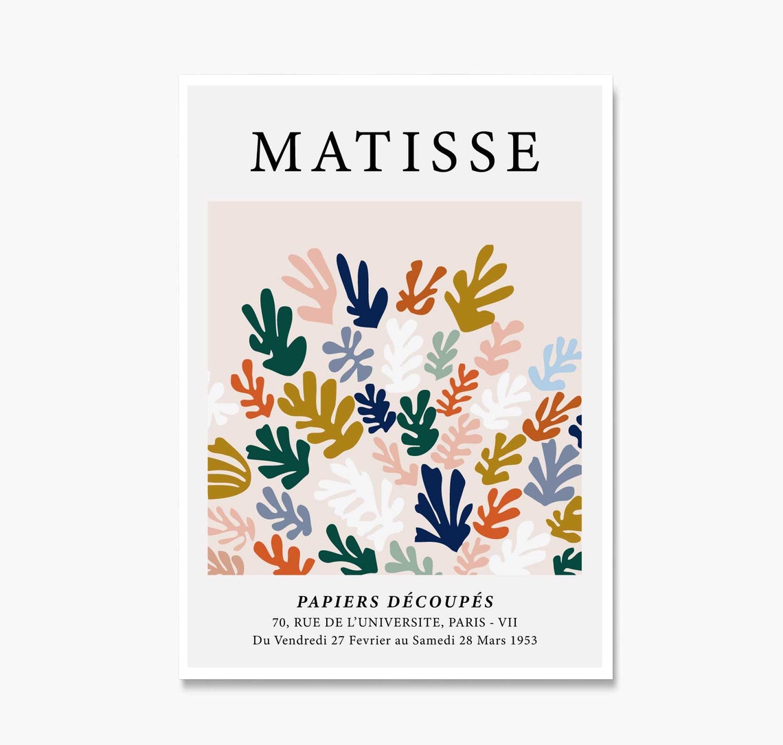 Matisse Papiers Decoupes Art Print Poster Matisse Cut Outs Matisse Art Vintage Wall Art Pastel Coloured Prints Papiers Dcoups - Image 4