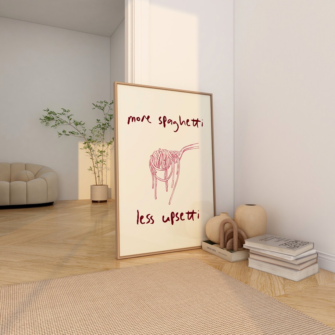 Spaghetti Retro Quote Art Print, Kitchen Decor - Image 2