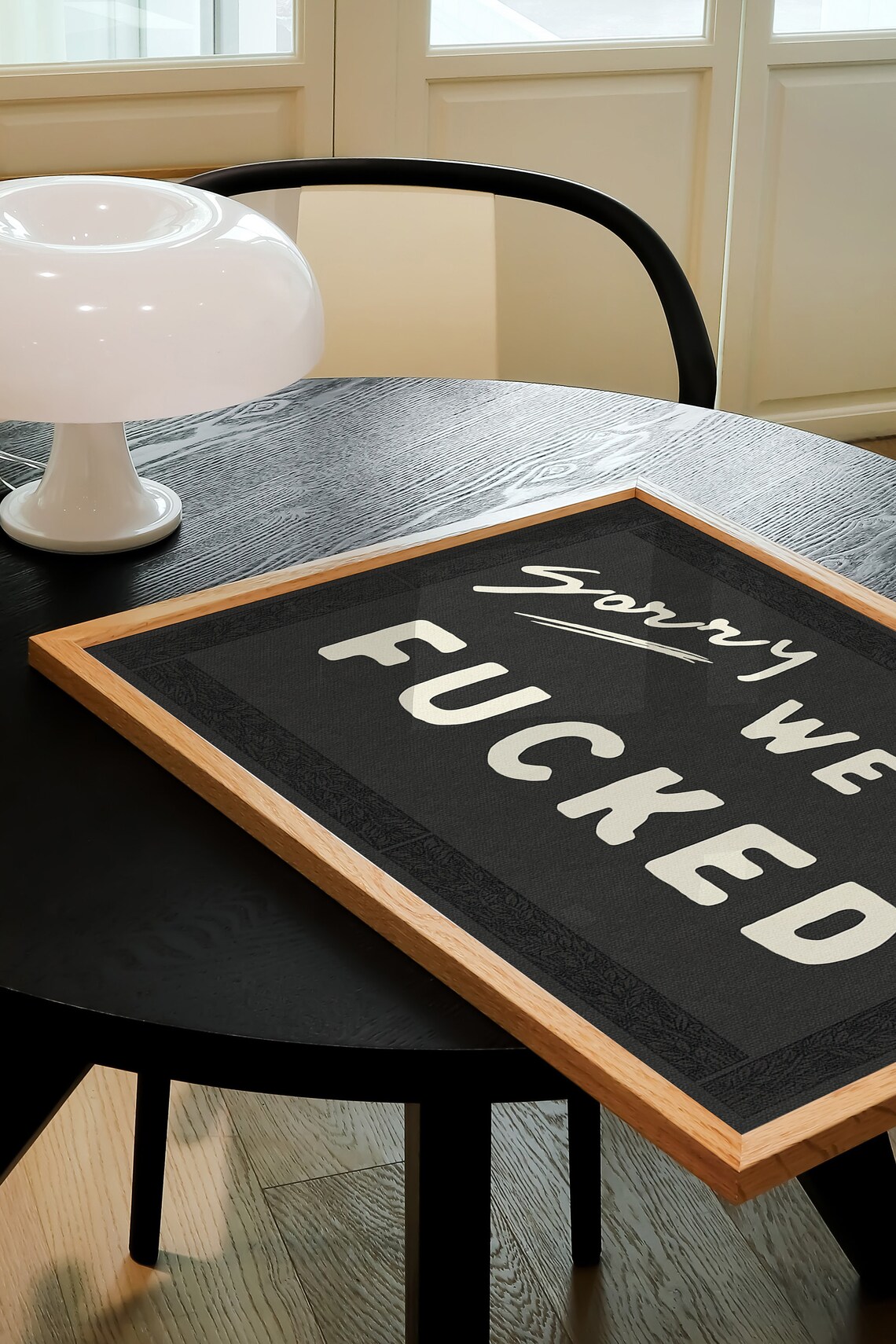 Sorry We're Fucked Vintage Sign Poster, Retro Humor - Image 4