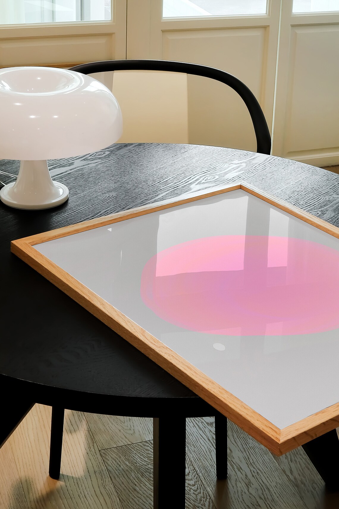 Glowing Neon Aura Circle Art, Y2K Minimalist - Image 2