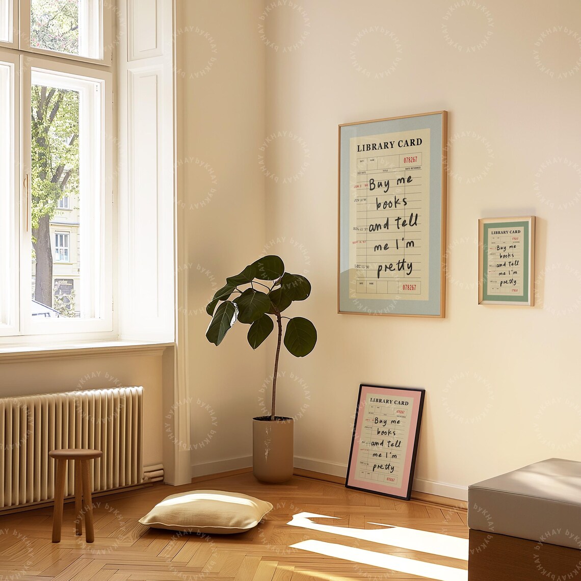 Buy Me Books And Tell Me I'm Pretty Art Print, Vintage - Image 4