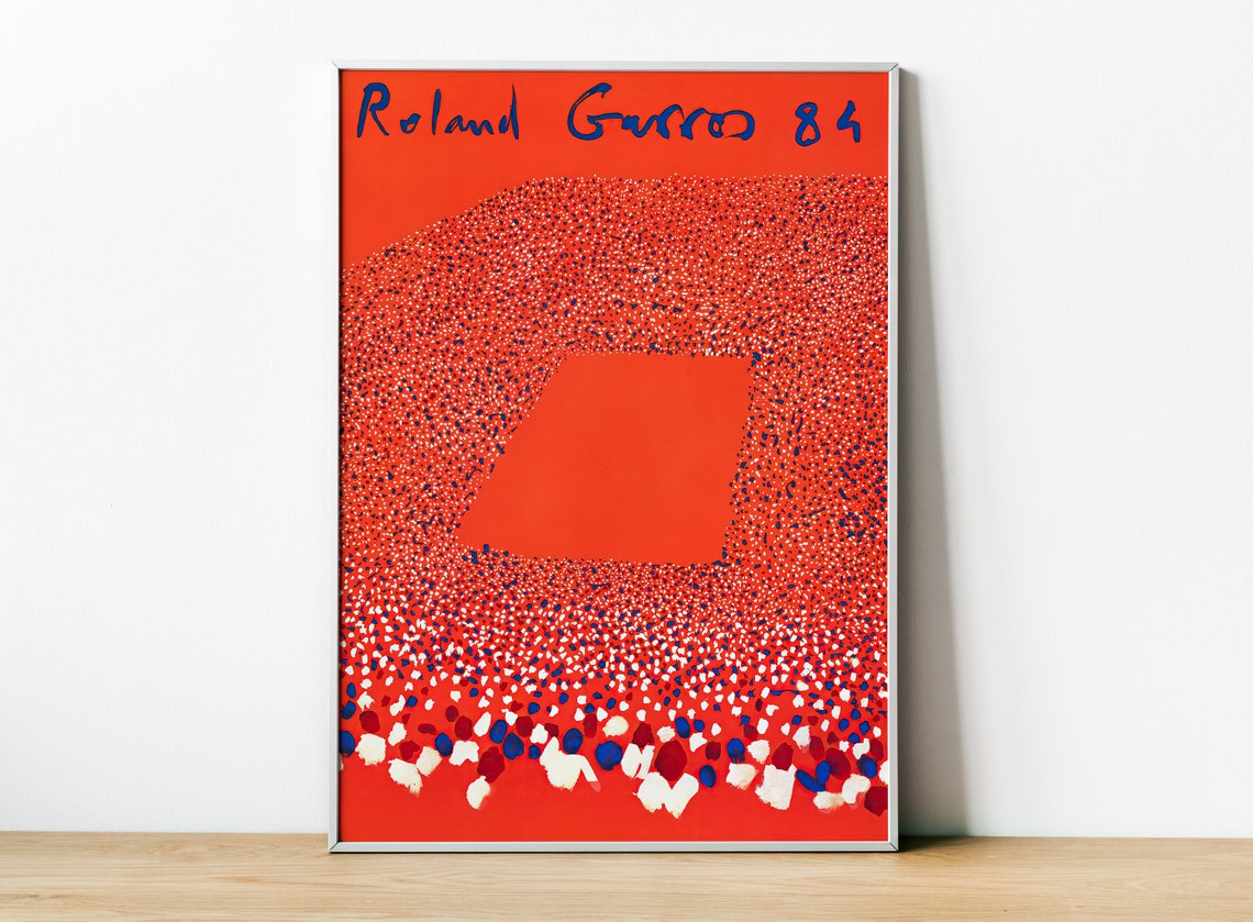 Roland Garros 1984 Tennis Poster, Vintage Art