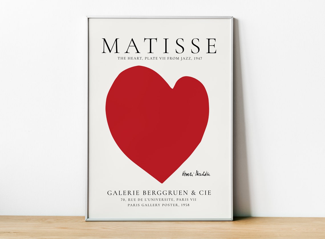 Henri Matisse The Heart, Mid-Century Modern Poster