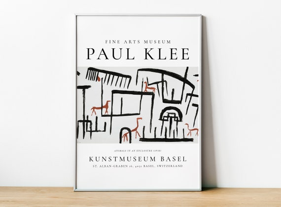 Paul Klee Exhibition Poster, Animals In An Enclosure