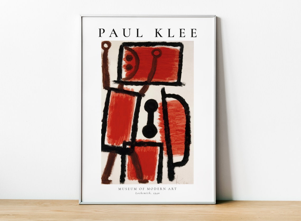 Paul Klee Locksmith 1940 Exhibition Poster, Modernism
