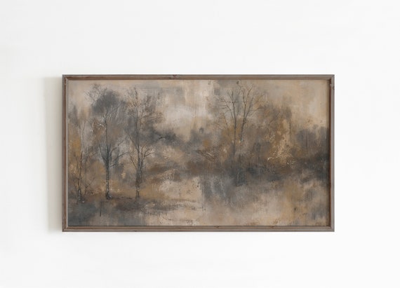 Frame Tv Art Winter Landsacape December Frame Tv Art Moody Vintage