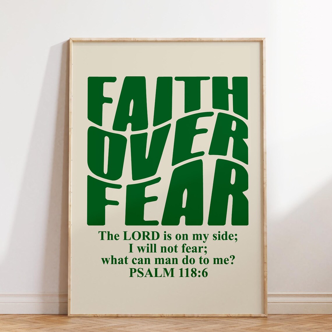 Retro Christian Psalm Scripture Faith Poster - Image 5