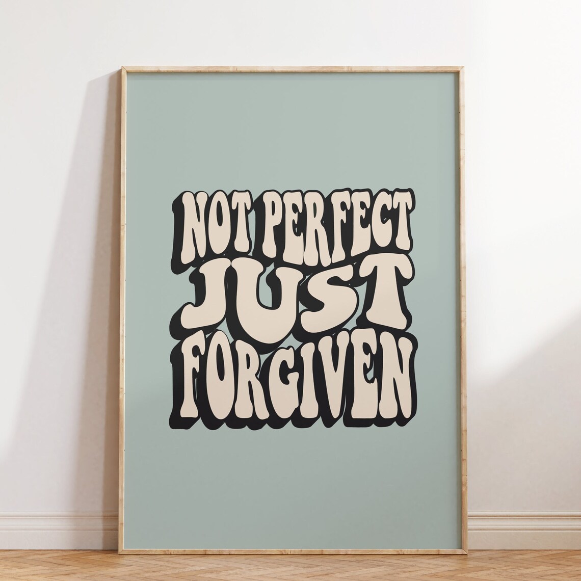 Retro Christian Scripture Art Print, Bible Verse