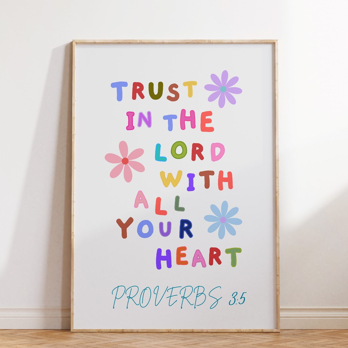Retro Christian Wall Print Proverbs Scripture Christian Poster Bible Verse Wall Decor Art Christian Gift