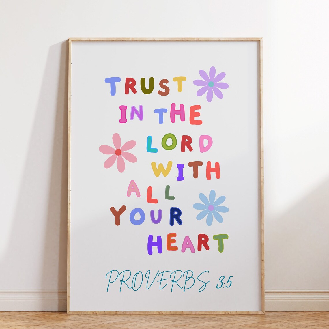 Trust In The Lord With All Your Heart Proverbs 3:5 Faith Poster