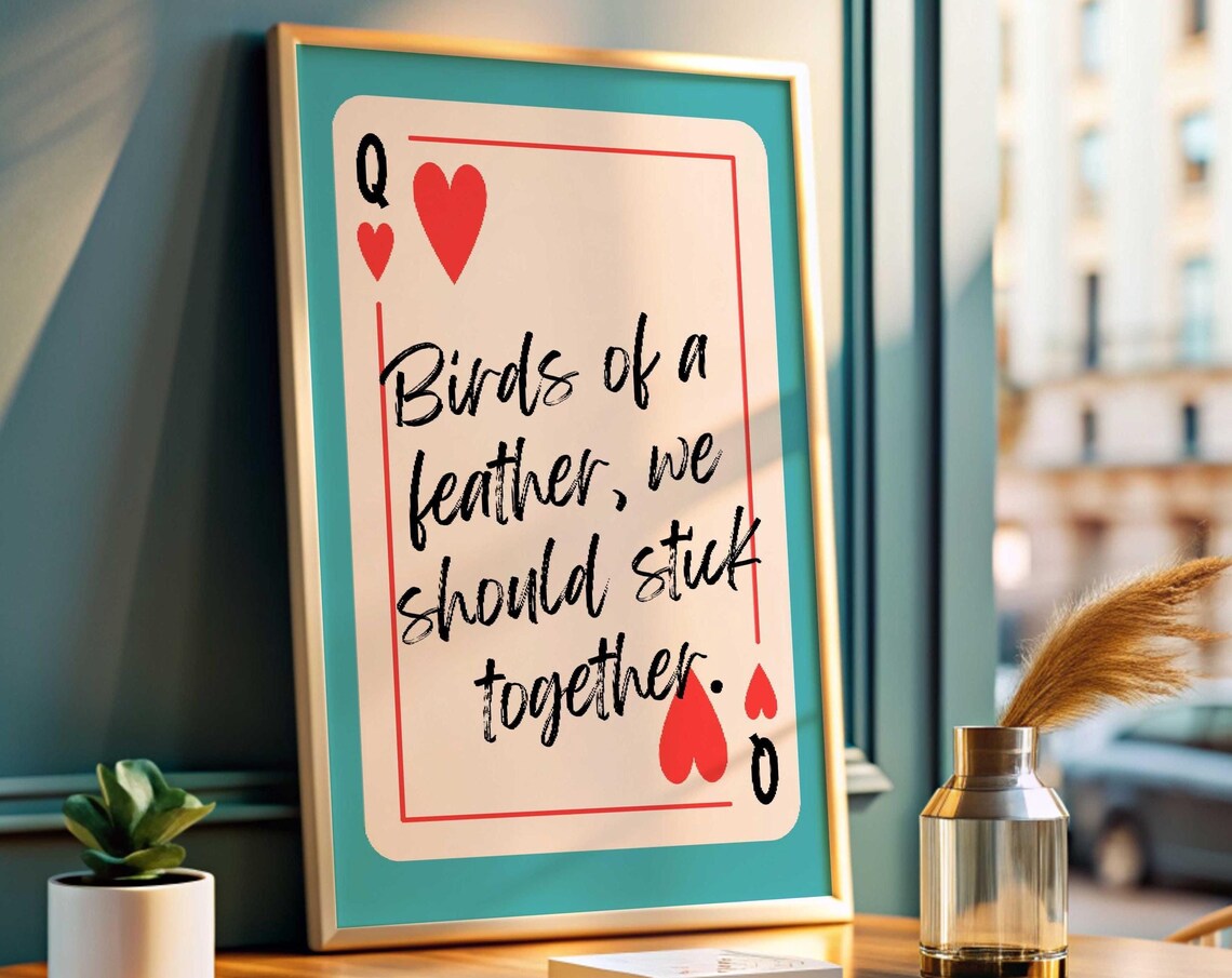 Birds Of A Feather Poster, Coquette Decor