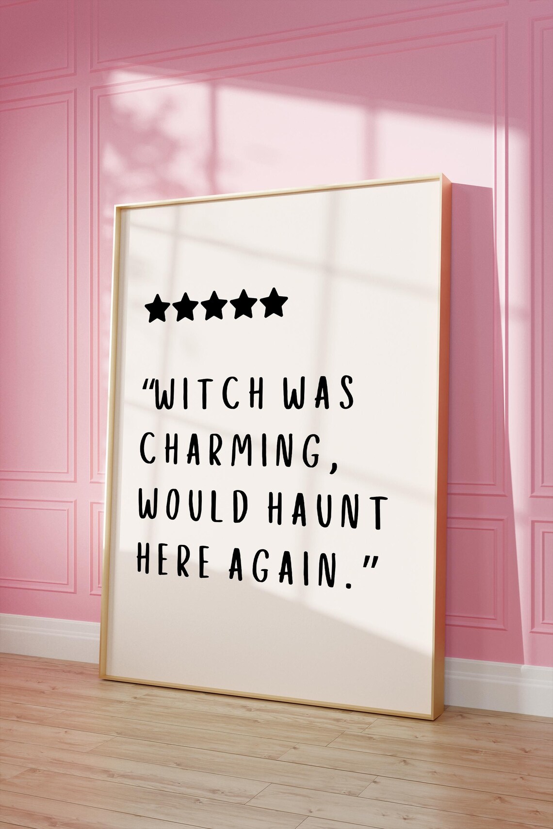 Cute Halloween Quote Poster, Quirky Witch Decor